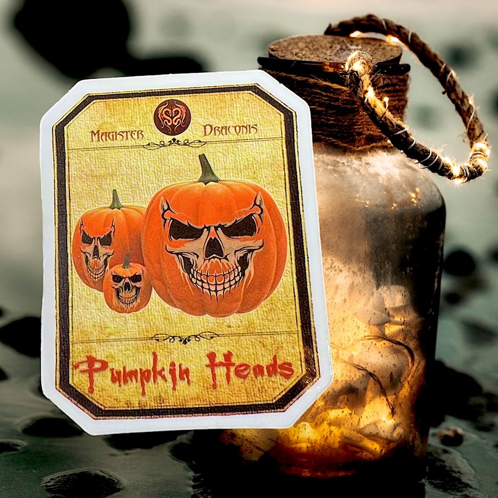 PUMPKIN HEADS Witchy Sorceress Supreme Potion B0ttle Label Sticker Spell Occult